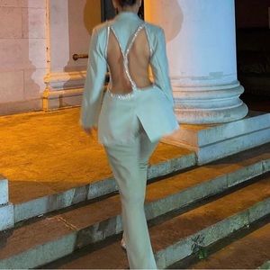 Backless diamond blazer , worn once